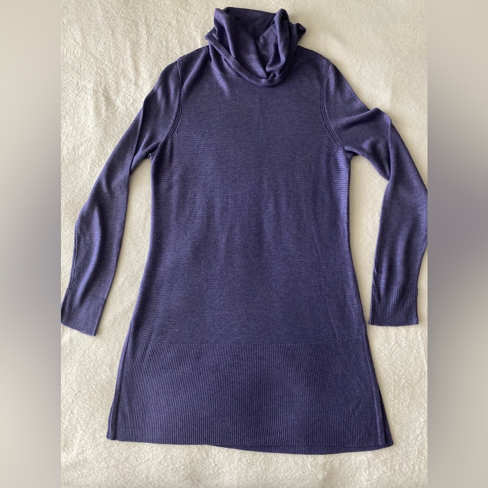 Adrienne Vittadini Women's Cowl Neck Long Sleeve Rib Knit Tunic Sweater - Picture 9 of 14